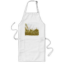 Grungy Hazard Stripes Apron