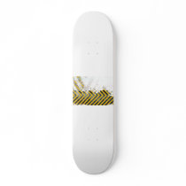 Grungy Hazard Stripes Skateboard Decks