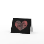 Grungy industrial punk heart thank you Valentine Greeting Card