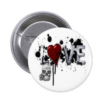 Grungy Love - Button