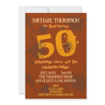Grungy Old Birthday Guy Party Invitation