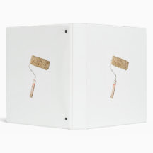 Grungy paint roller 3 ring binders