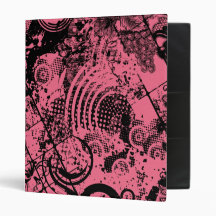 Grungy Pink and Black Binder