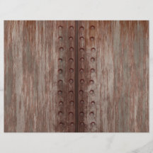 Grungy Riveted Rusty Metal Custom Flyer