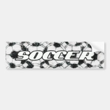 GRUNGY SOCCER BALLS BUMPER STICKERS