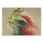 Grungy Strawberry Greeting Cards