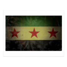 Grungy Syria Flag Post Card