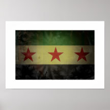 Grungy Syria Flag Print