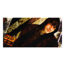 Grungy Tough Textured Photo Card Template