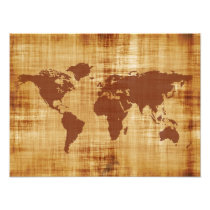 Grungy World Map Textured
