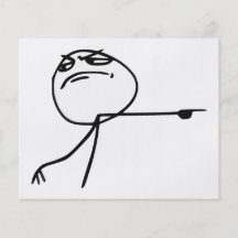 GTFO Get Out Guy Rage Face Comic Meme Custom Flyer