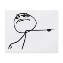 GTFO Get Out Guy Rage Face Comic Meme Custom Flyer