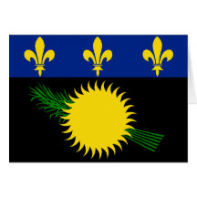 Guadeloupe Flag GP Greeting Card