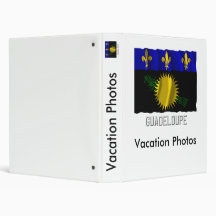Guadeloupe waving flag with name binders