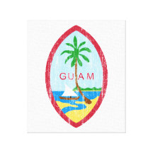 Guam Coat Of Arms Gallery Wrap Canvas
