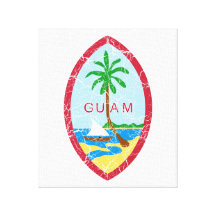 Guam Coat Of Arms Gallery Wrap Canvas