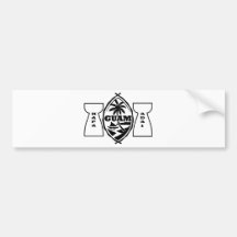 Guam seal with latte stones bumper sticker