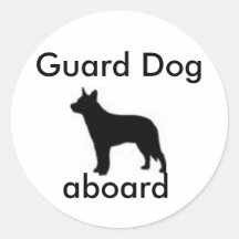 Guard Dog Aboard Stickers
