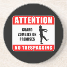 Guard Zombies Drink Coasters