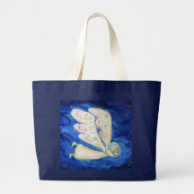 Guardian Angel and Sleeping Baby Custom Tote Bags