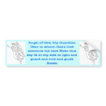 Guardian Angel bumpersticker Bumper Stickers