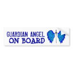 GUARDIAN ANGEL ON BOARD BUMPER STICKERS