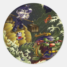 Guardian Of The South - Turtle Round Sticker