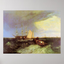 Guardship at the great Nore -Joseph Mallord Turner Posters
