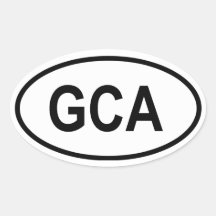 Guatemala "GCA" Oval Sticker