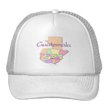 Guatemala Map Mesh Hats