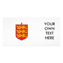 Guernsey Coat of Arms Personalized Photo Card