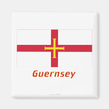 Guernsey Flag with Name Refrigerator Magnet