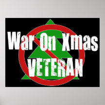 Guerre sur le vétéran de Noël Posters