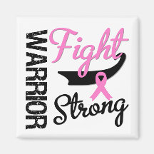 Guerrier de cancer du sein aimants pour réfrigérateur
