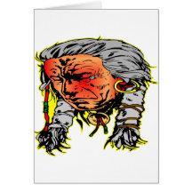 Guerrier indien indigène cartes de vœux