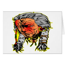 Guerrier indien indigène cartes de vœux