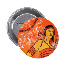 Guerrière... Badges Avec Agrafe