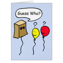 Guess Who, Balloon People Secret Pal Greeting Card