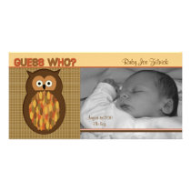 Guess Who?: Birth Announcement Photo Card Template
