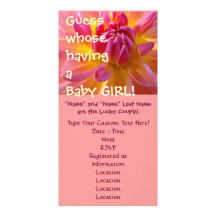 Guess whose having a Baby Girl! Shower invitations Picture Card
