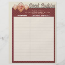 Guest Book Pages for Wedding Album Personalized Flyer