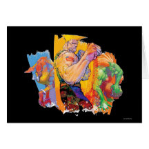Guile, Blanka & Dhalsim Greeting Card