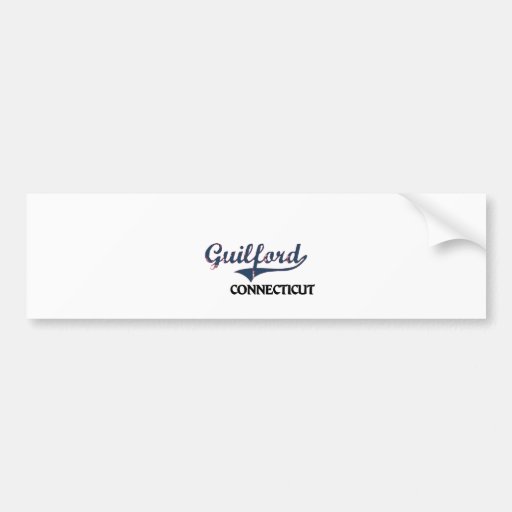 Guilford Connecticut City Classic Bumper Stickers