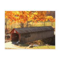 Guilford Vermont Covered Bridge Autumn Post Card