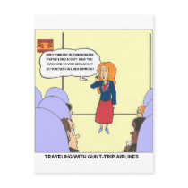 Guilt Trip Airlines Funny Carrtoon Gifts & Tees Postcard