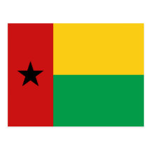 Guinea-Bissau Flag Postcard