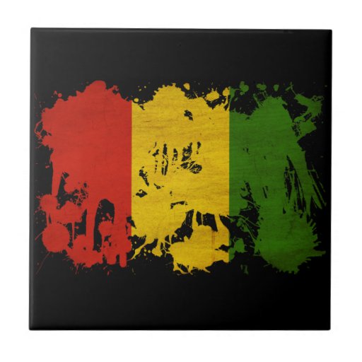 Guinea Flag Ceramic Tiles