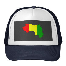 Guinea flag map trucker hats