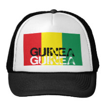 Guinea guinean flag trucker mesh souvenir hat