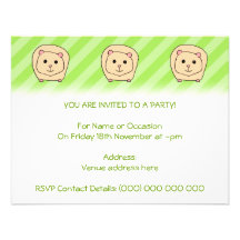 Guinea Pig, Cartoon Animal. Invitation